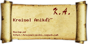 Kreisel Anikó névjegykártya