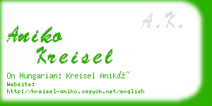 aniko kreisel business card